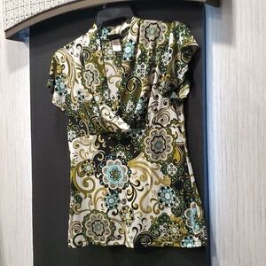 Floral Paisley JKLA Blouse Top Medium